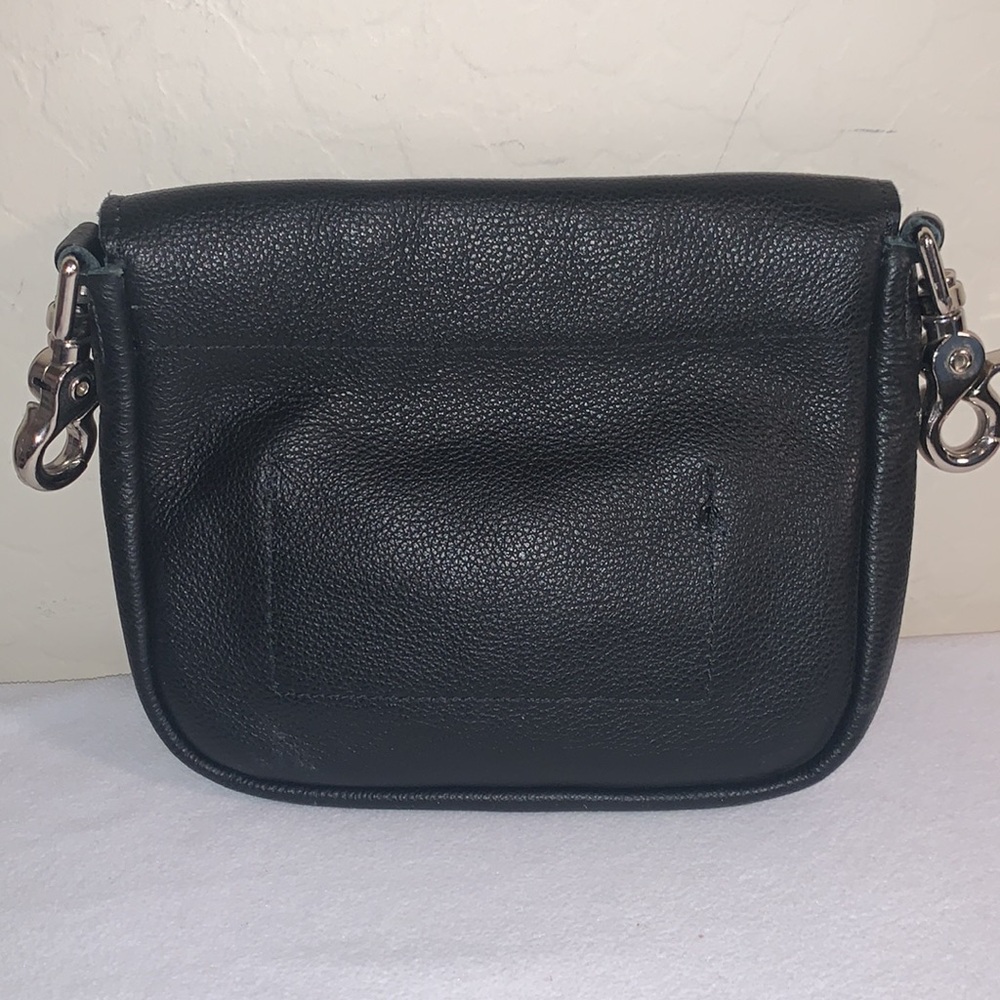 HARLEY-DAVIDSON BRAND NEW BLACK LEATHER PUSH LOCK BELT BAG - Picture 3 of 6